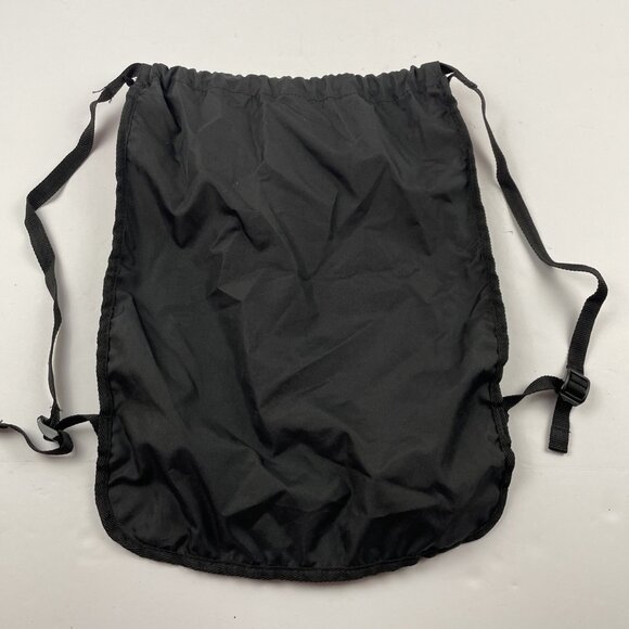 Nike Drawstring Backpack Bag Cinch Swoosh Logo Pink Black Gym Sports - Picture 5 of 8